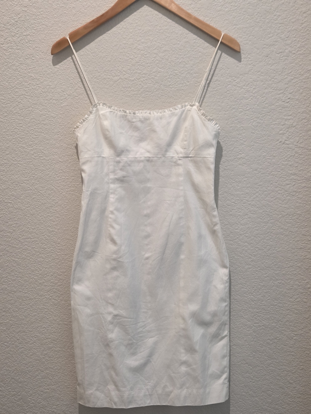 Ralph Lauren White Cotton Spaghetti-Strap Mini Dress Size 0